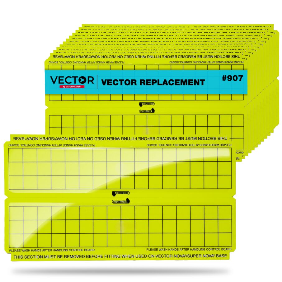 Catchmaster Vector Trap Replacement, UV Light Fly Traps for Home, Unscented Sticky Glue Boards, 12-Pack Yellow Catchmaster Vector Trap Replacement, UV Light Fly Traps for Home, Unscented Sticky Glue Boards, 12-Pack Yellow