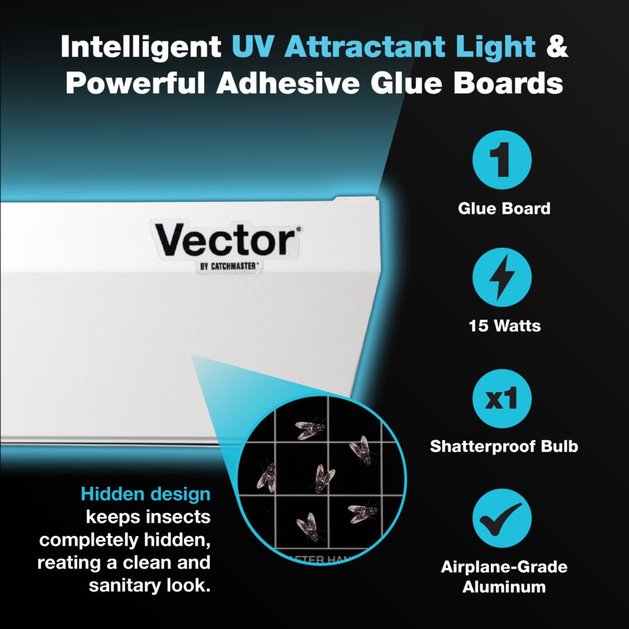 Vector Optima UV Light Fly Traps, White Vector Optima UV Light Fly Traps, White