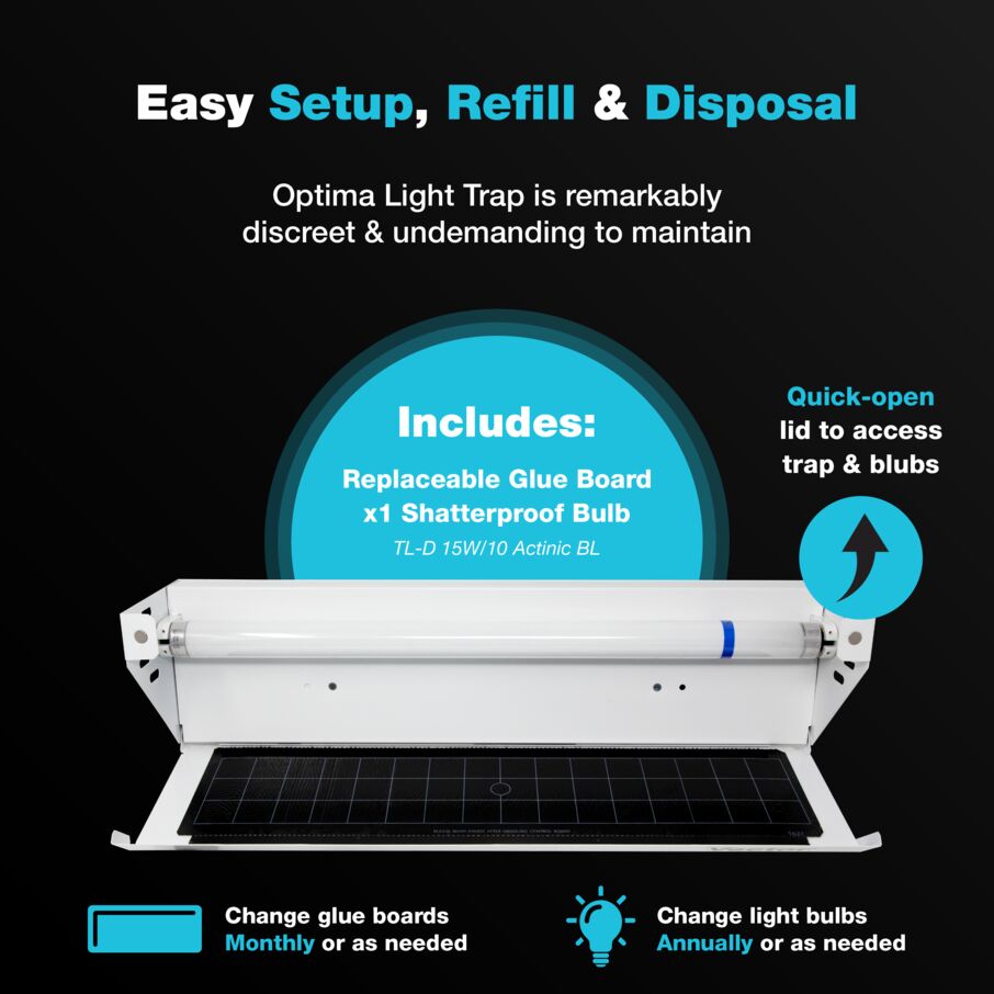 Vector Optima UV Light Fly Traps, White Vector Optima UV Light Fly Traps, White