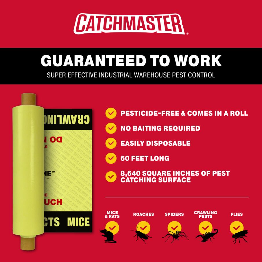 Catch Zone Pest Boundary Roll - Large Area Glue Trap Catch Zone Pest Boundary Roll - Large Area Glue Trap