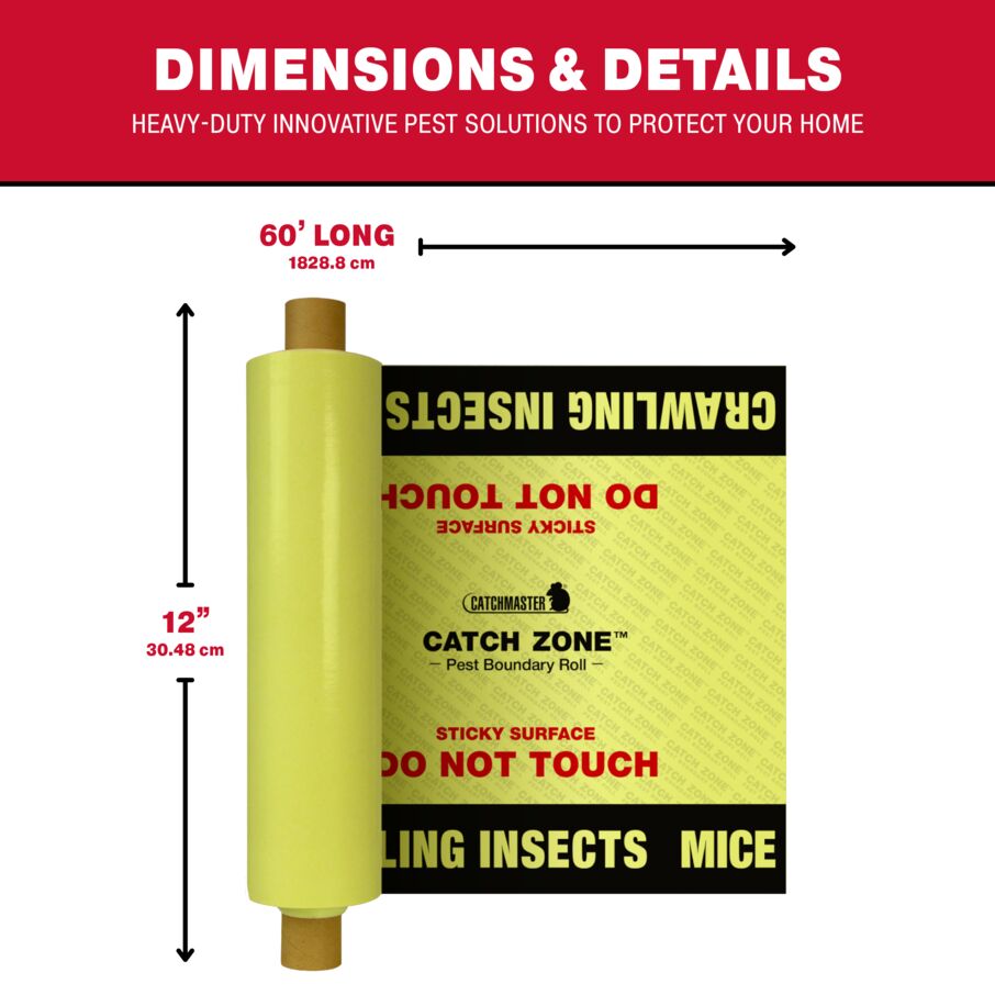 Catch Zone Pest Boundary Roll - Large Area Glue Trap Catch Zone Pest Boundary Roll - Large Area Glue Trap