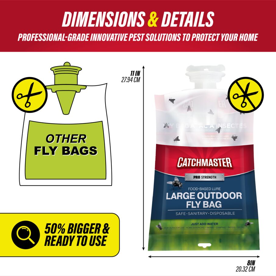 PRO Series Outdoor Fly Bag Trap With Food-Based Lure PRO Series Outdoor Fly Bag Trap With Food-Based Lure