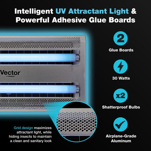Vector 30 UV Light Fly Traps - Silver Vector 30 UV Light Fly Traps - Silver