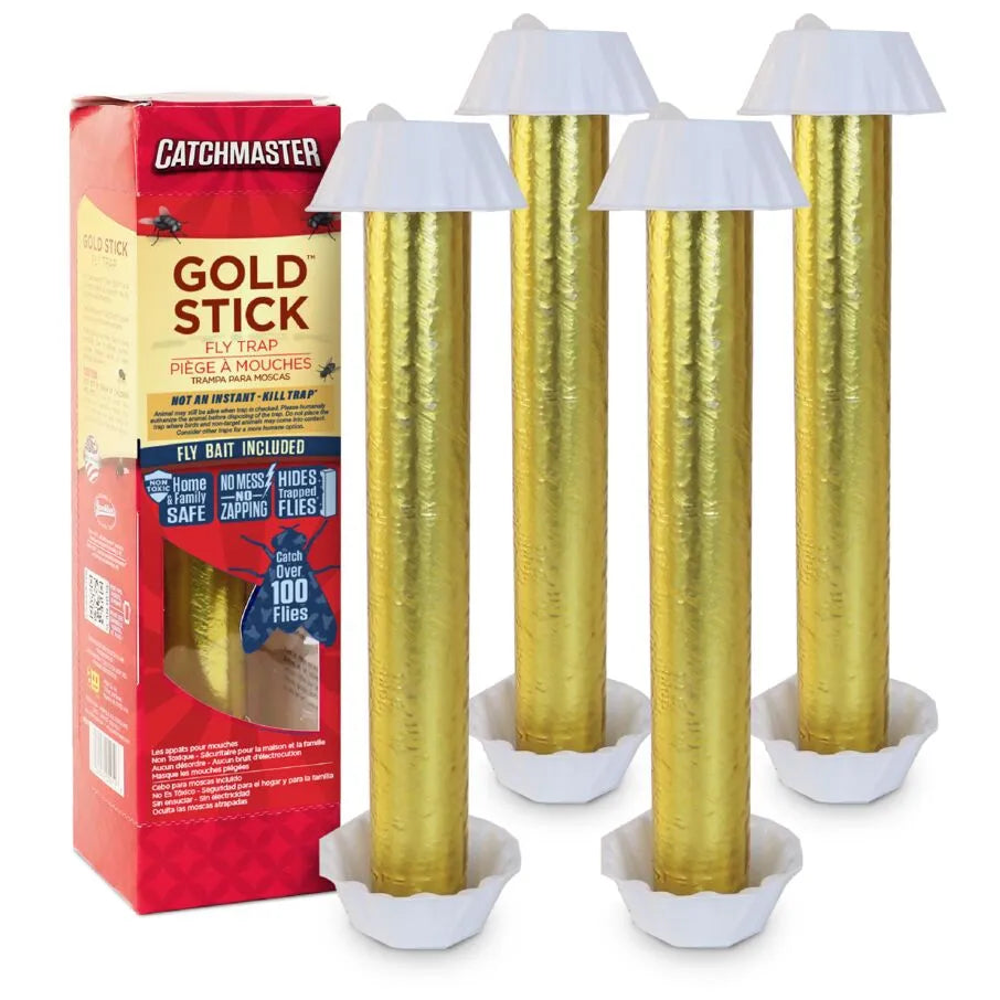 Fly Stick Sticky Fly Traps for Indoors and Outdoor 4pk. Non-Toxic Bait  Free. Trap All Flies. Sticky Fly Traps for Indoors Outdoor Fly Catchers for