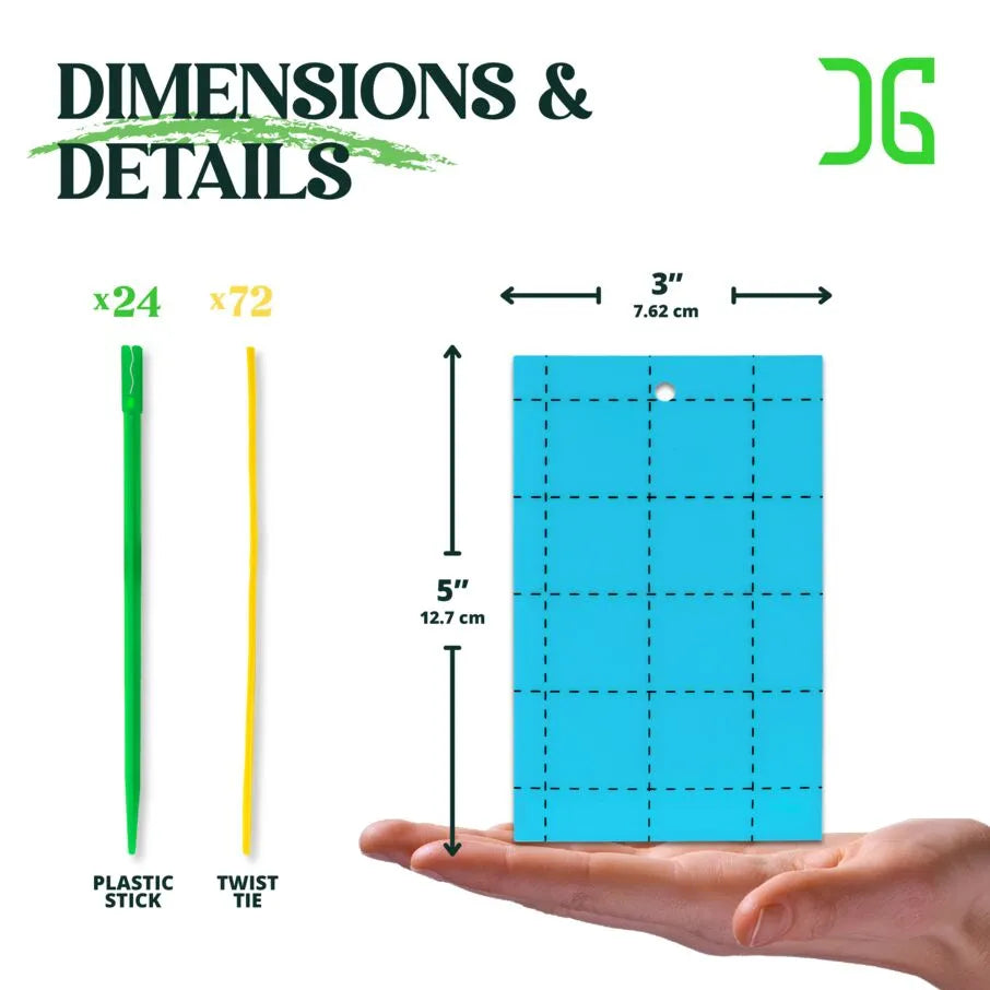 3"x5" Double-Sided Blue Sticky Card Insect Trap 3"x5" Double-Sided Blue Sticky Card Insect Trap