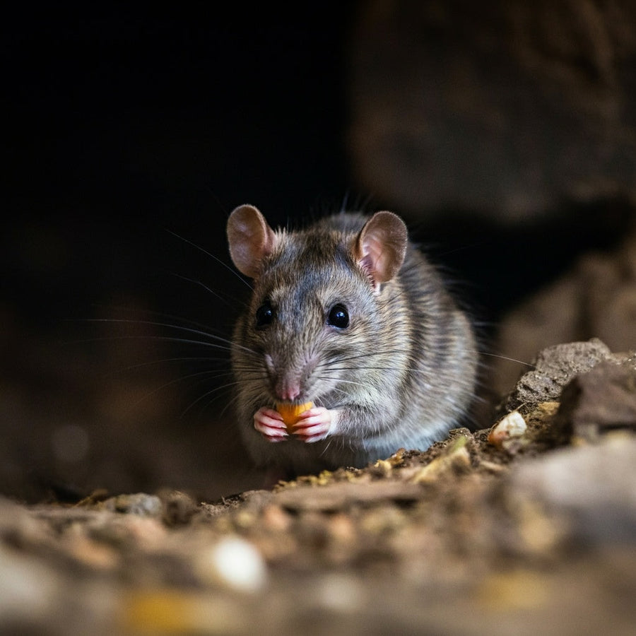 mouse eating something