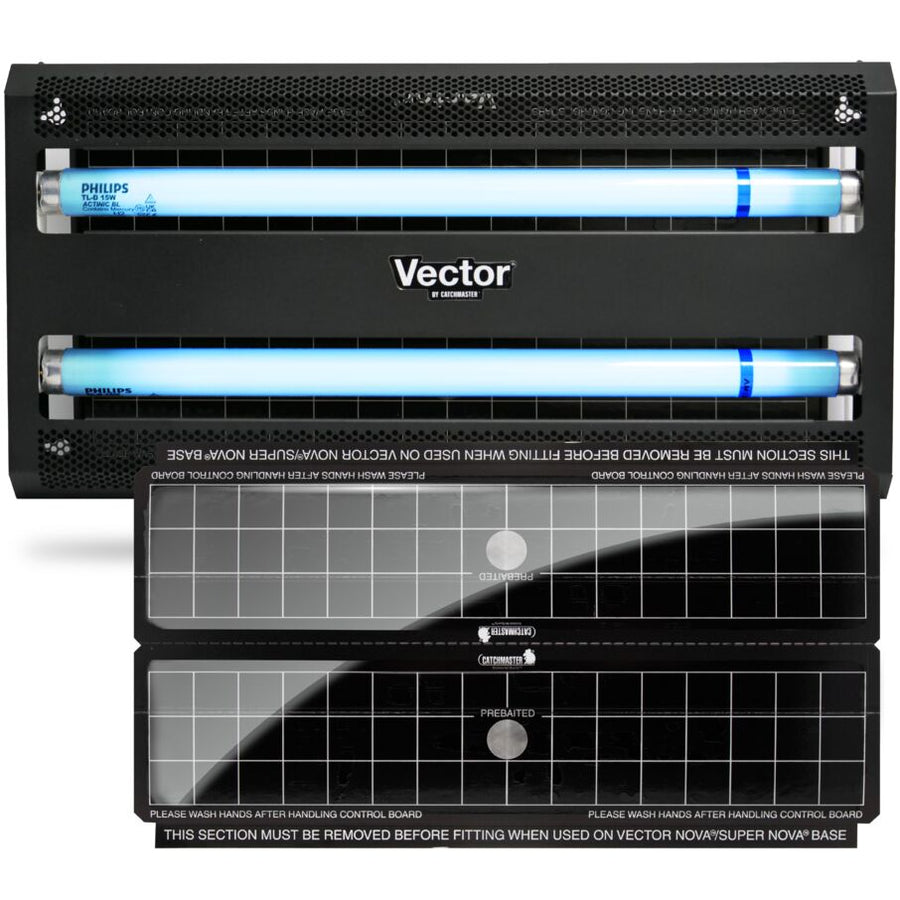 Vector UV fly light trap for fly control mounted on wall