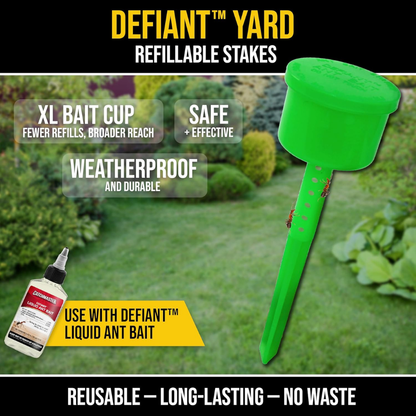 DEFIANT™ Extra Large Reusable Outdoor Ant Traps for Yard – 2 Pack