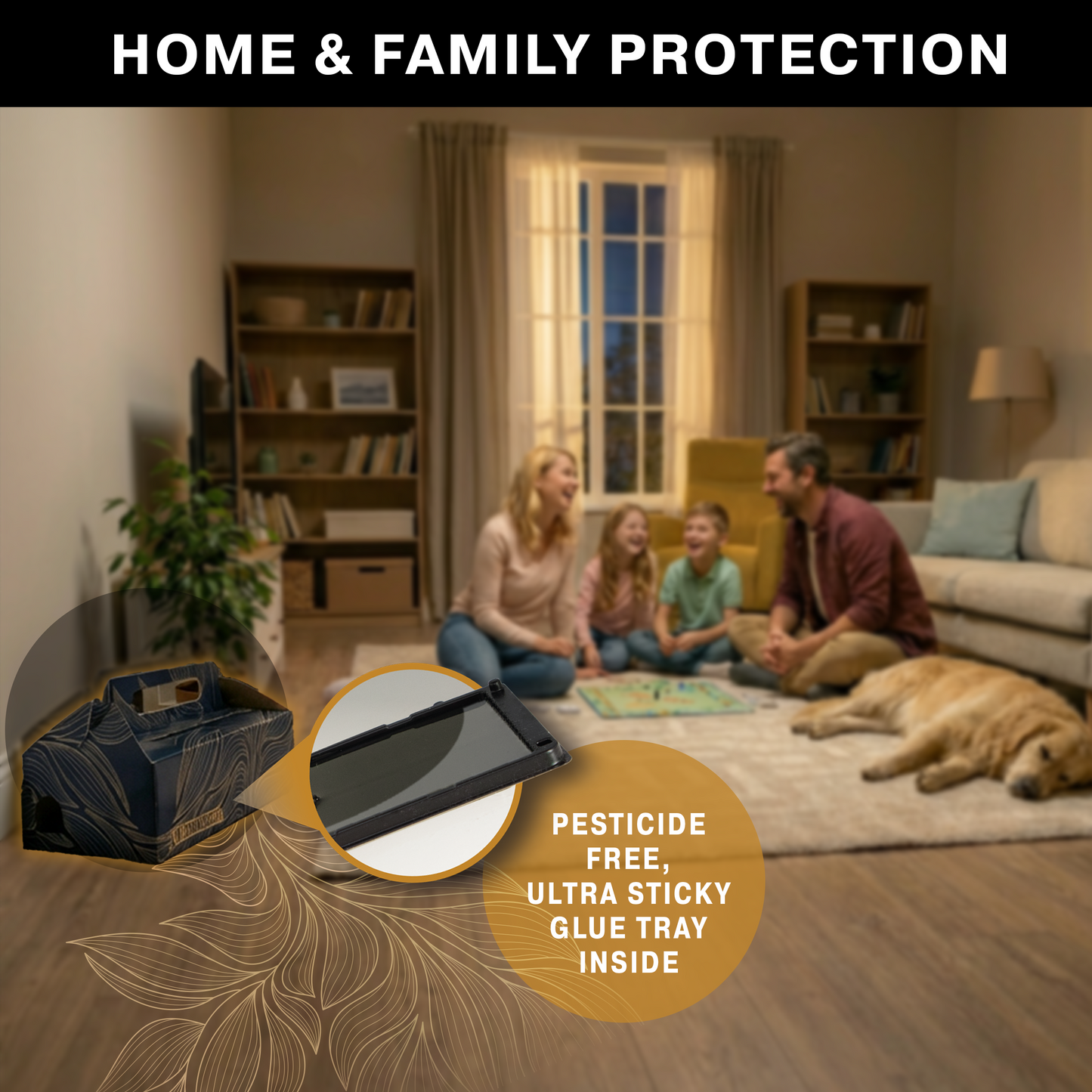 Catch & Toss: No-Touch Disposable Mouse Glue Traps Indoor (2 Pack)