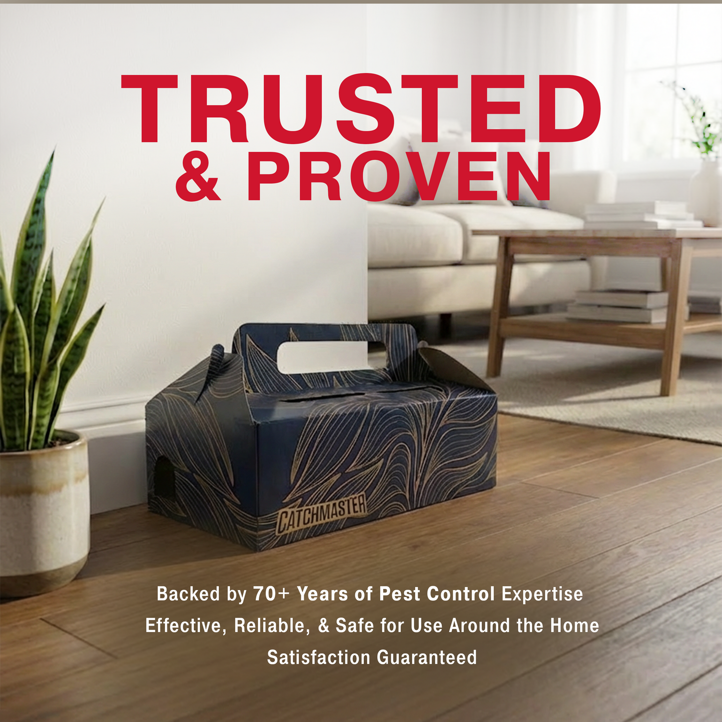 Catch & Toss: No-Touch Disposable Mouse Glue Traps Indoor (2 Pack)