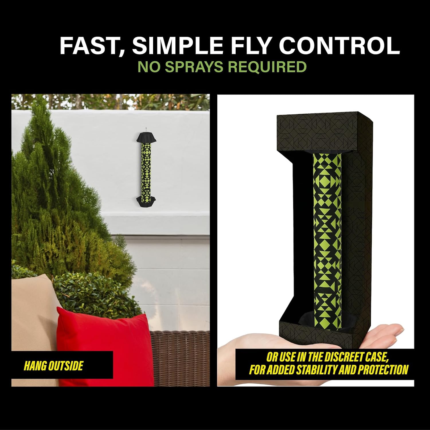 Fly Stick Hanging Fly Traps, Indoor and Outdoor, 4-Pack