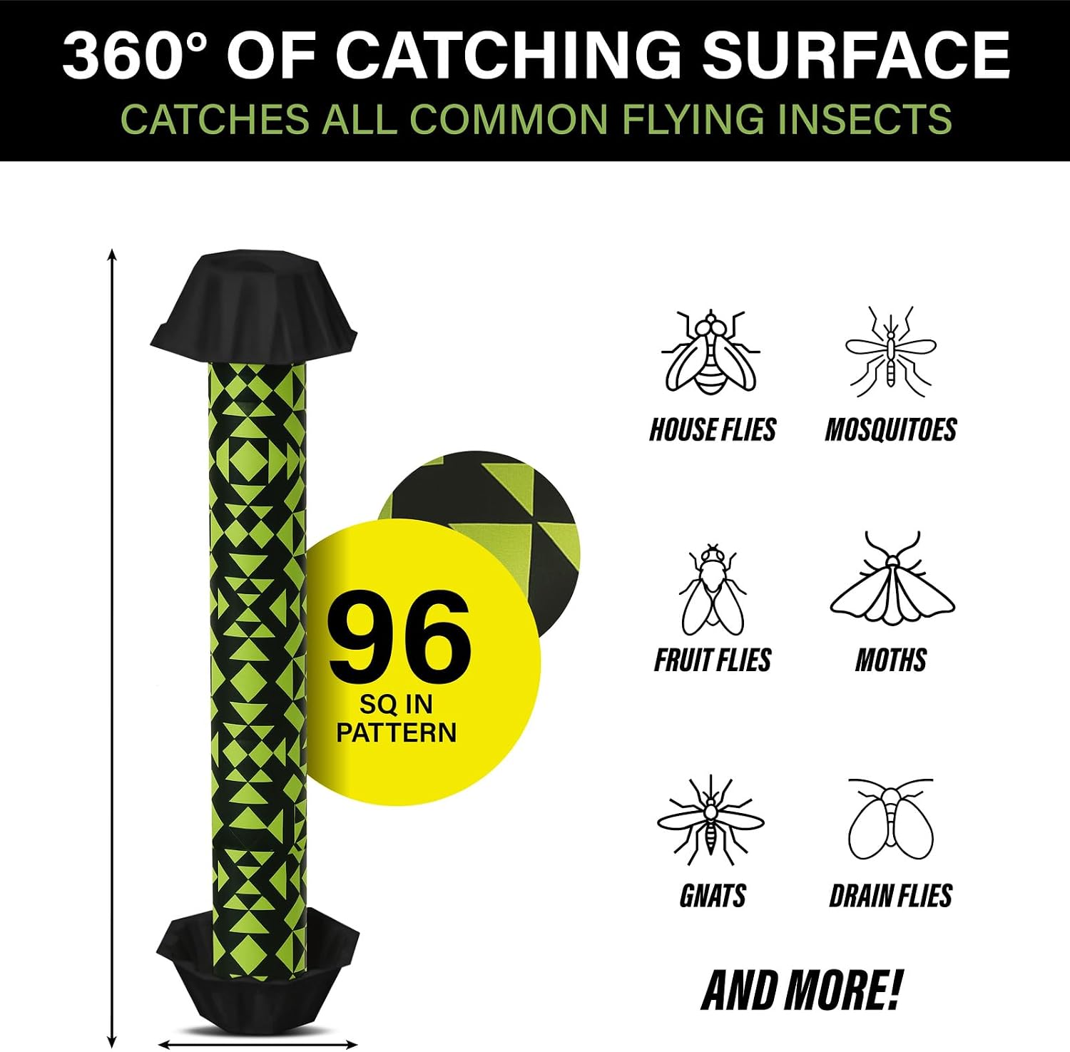 Fly Stick Hanging Fly Traps, Indoor and Outdoor, 4-Pack