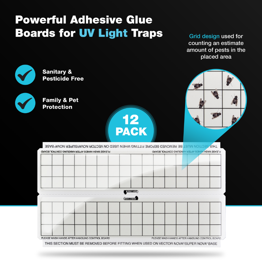 Vector UV Fly Light Trap Replacement Glue Boards - White