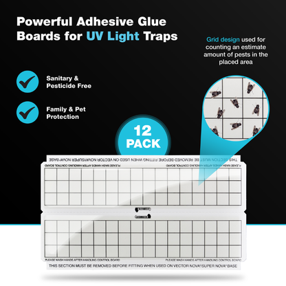 Vector UV Fly Light Trap Replacement Glue Boards - White