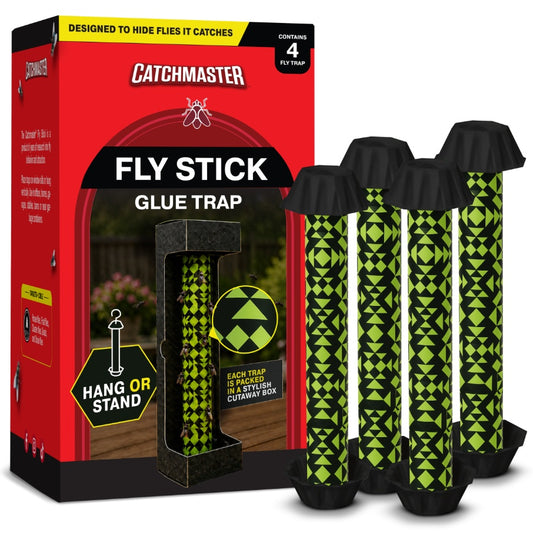 Fly Stick Hanging Fly Traps, Indoor and Outdoor, 4-Pack