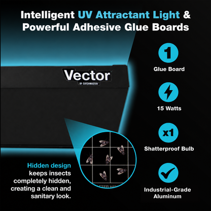 Vector Optima UV Light Fly Trap - Black