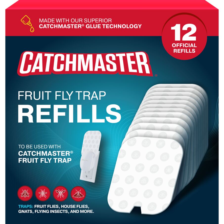 Catchmaster Fruit Fly Trap Refills, Plug-In Glue Cartridges, 12-Pack