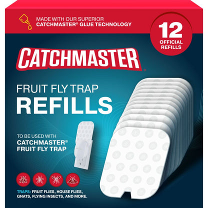 Catchmaster Fruit Fly Trap Refills, Plug-In Glue Cartridges, 12-Pack