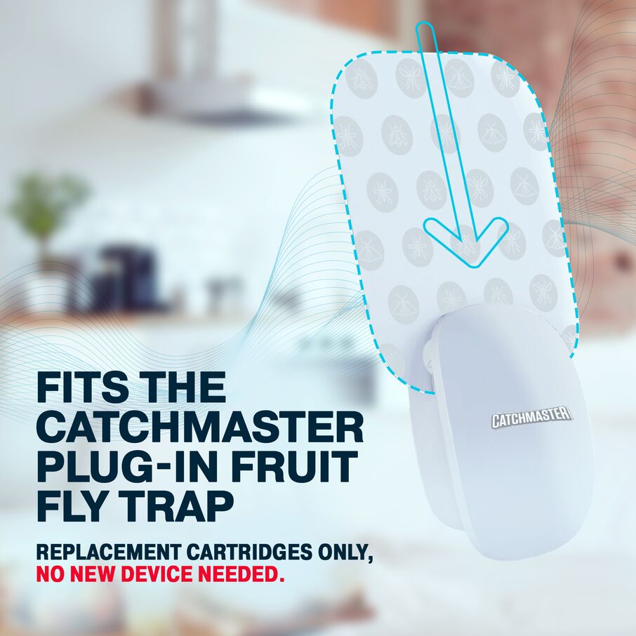 Catchmaster Fruit Fly Trap Refills, Plug-In Glue Cartridges, 12-Pack