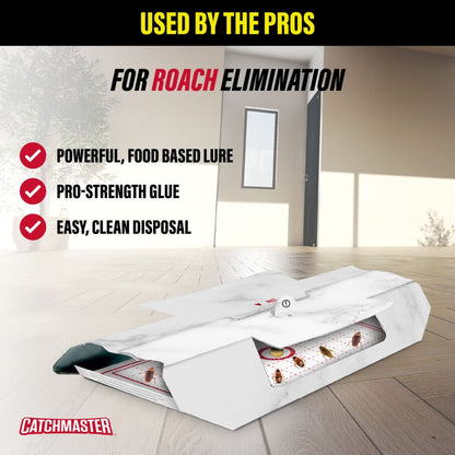Catchmaster Cockroach Trap with Powerful Food-Based Bait – Glue Traps (10-Pk)
