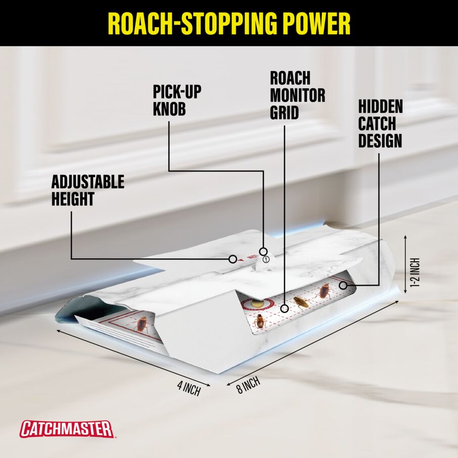 Catchmaster Cockroach Trap with Powerful Food-Based Bait – Glue Traps (10-Pk)