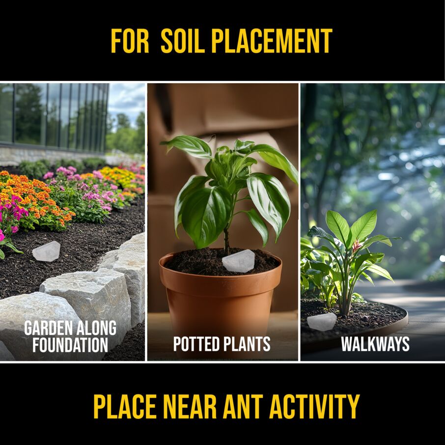 DEFIANT Outdoor Reusable Garden Stakes Ant Traps - 5 Pack