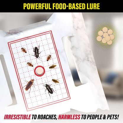 Catchmaster Cockroach Trap with Powerful Food-Based Bait – Glue Traps (10-Pk)