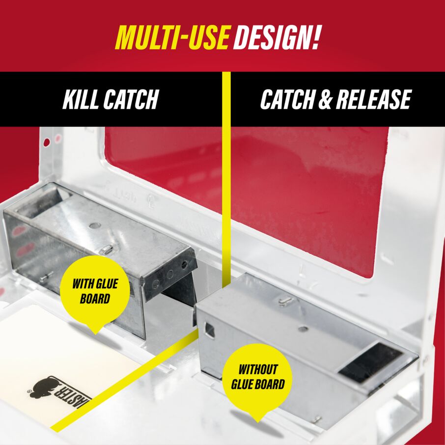 Pro Series Multi-Catch Mouse Trap Includes Replaceable Glue Board (White)