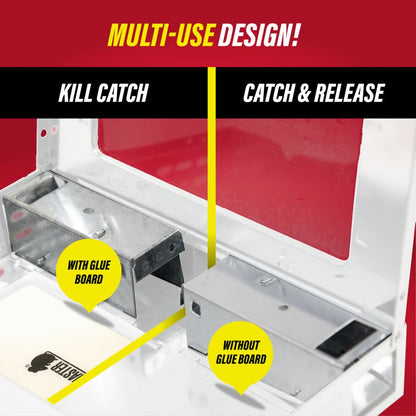 Pro Series Multi-Catch Mouse Trap Includes Replaceable Glue Board (White)