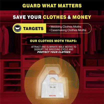 Premium Clothes Moth Traps with Patented Pheromones XL – Hardwood