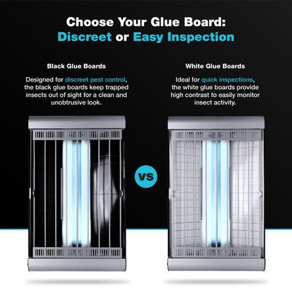 Vector UV Fly Light Universal Replacement Glue Boards Without Pheromones - White