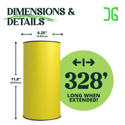CatchmasterGRO XL AG Rolls – 2 Double-Sided Adhesive Fly Tape Strips - Yellow