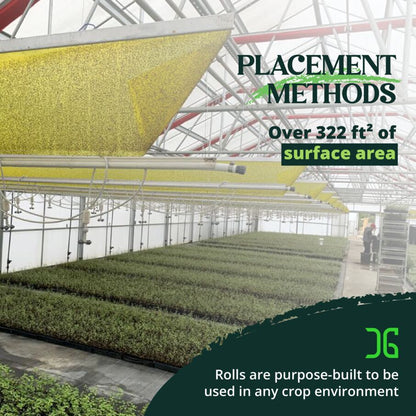 CatchmasterGRO XL AG Rolls – 2 Double-Sided Adhesive Fly Tape Strips - Yellow