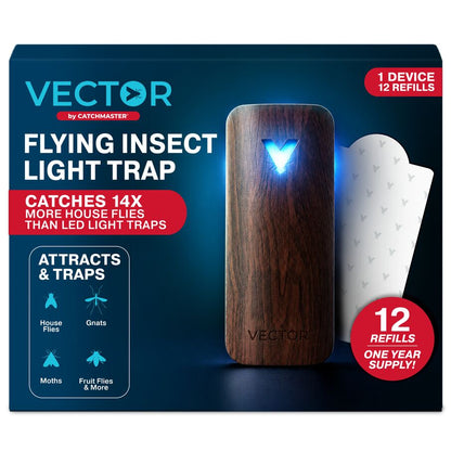 Vector Plug In Fly Trap for Fruit Flies & Gnats – Wood Grain