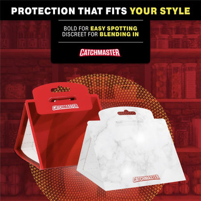 Catchmaster Premium Pantry Moth Traps with PheroGuard Technology, 6 Pack Marble Pattern Glue Traps