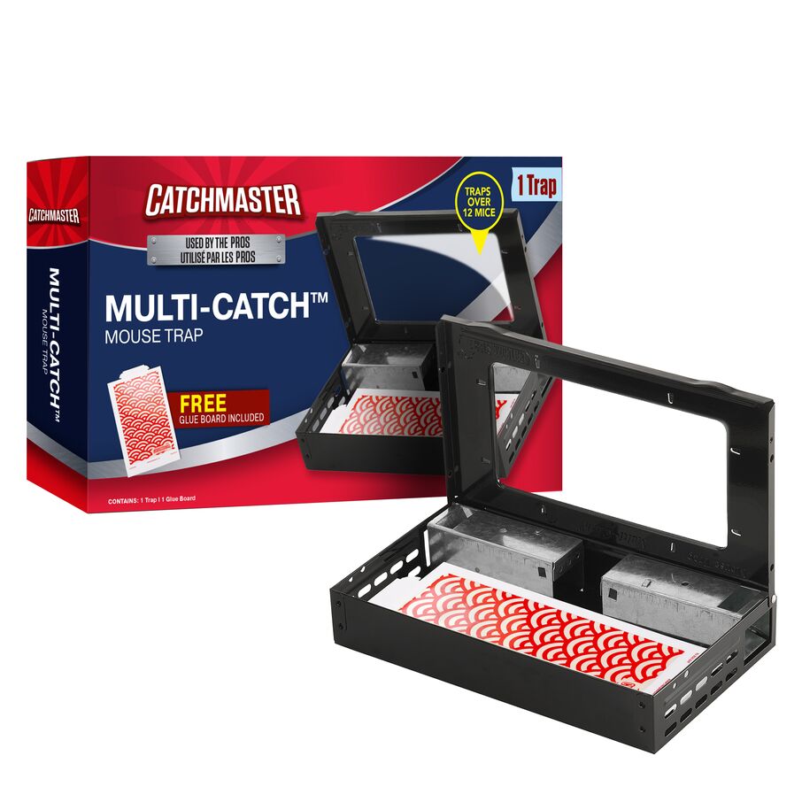 Pro Series Multi-Catch Mouse Trap Includes Replaceable Glue Board (Black)