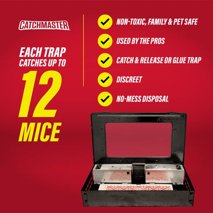 Pro Series Multi-Catch Mouse Trap & Glue Board Traps (Black)