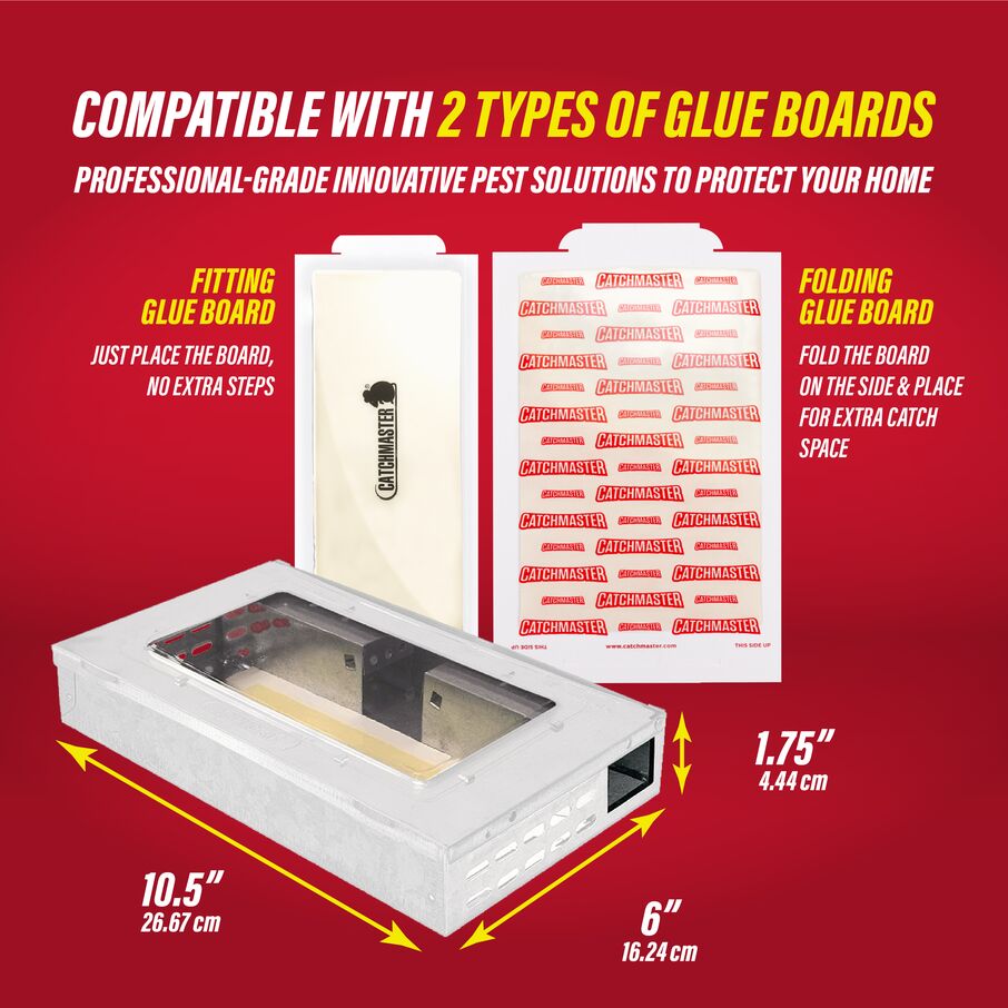 Pro Series Multi-Catch Mouse Trap & Glue Board Traps (White)