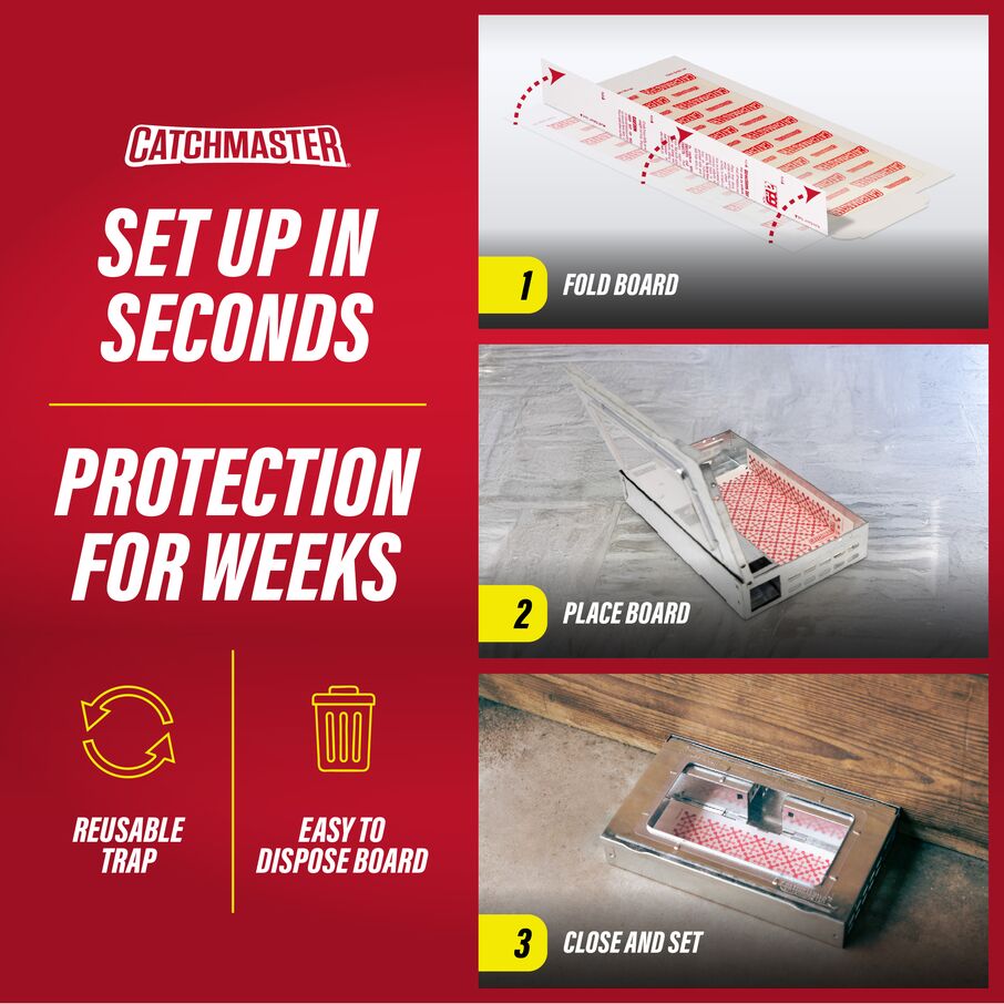 Pro Series Multi-Catch Mouse Trap & Glue Board Traps (White)