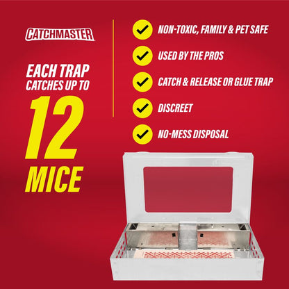 Pro Series Multi-Catch Mouse Trap & Glue Board Traps (White)