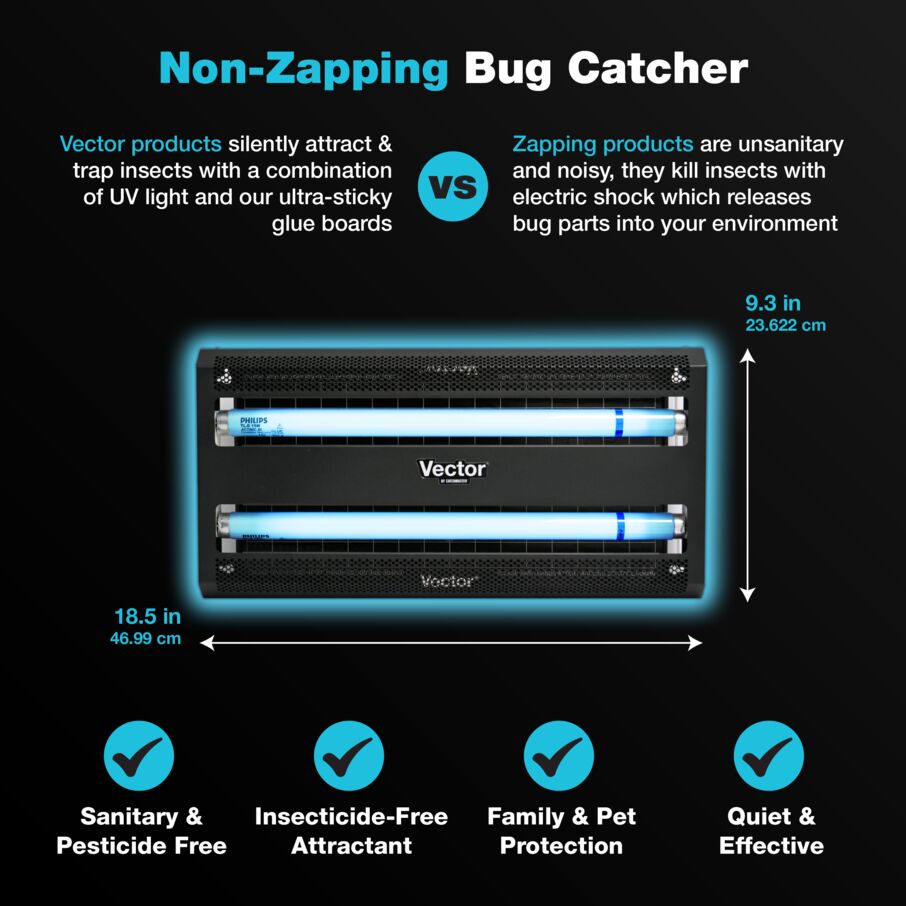 Vector 30 UV Light Fly Traps - Black