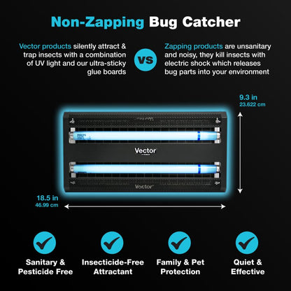 Vector 30 UV Light Fly Traps - Black