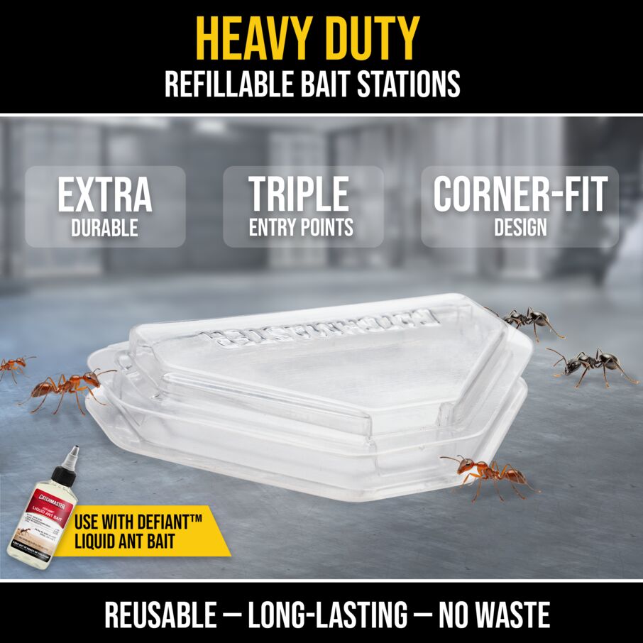 DEFIANT Reusable Heavy Duty Ant Traps Indoor & Outdoor Refill - 8 Pack