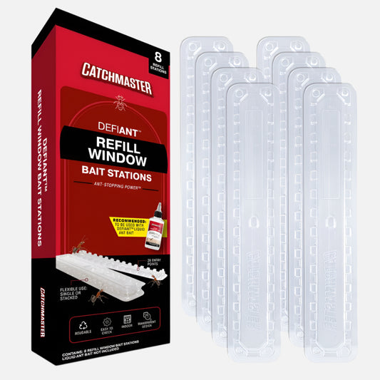 Catchmaster Defiant Refill Window Bait Stations – 8 Pack (4 Stacked)