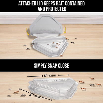 DEFIANT Reusable Heavy Duty Ant Traps Indoor & Outdoor Refill - 8 Pack