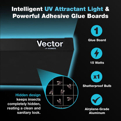Vector Optima UV Light Fly Trap in Black