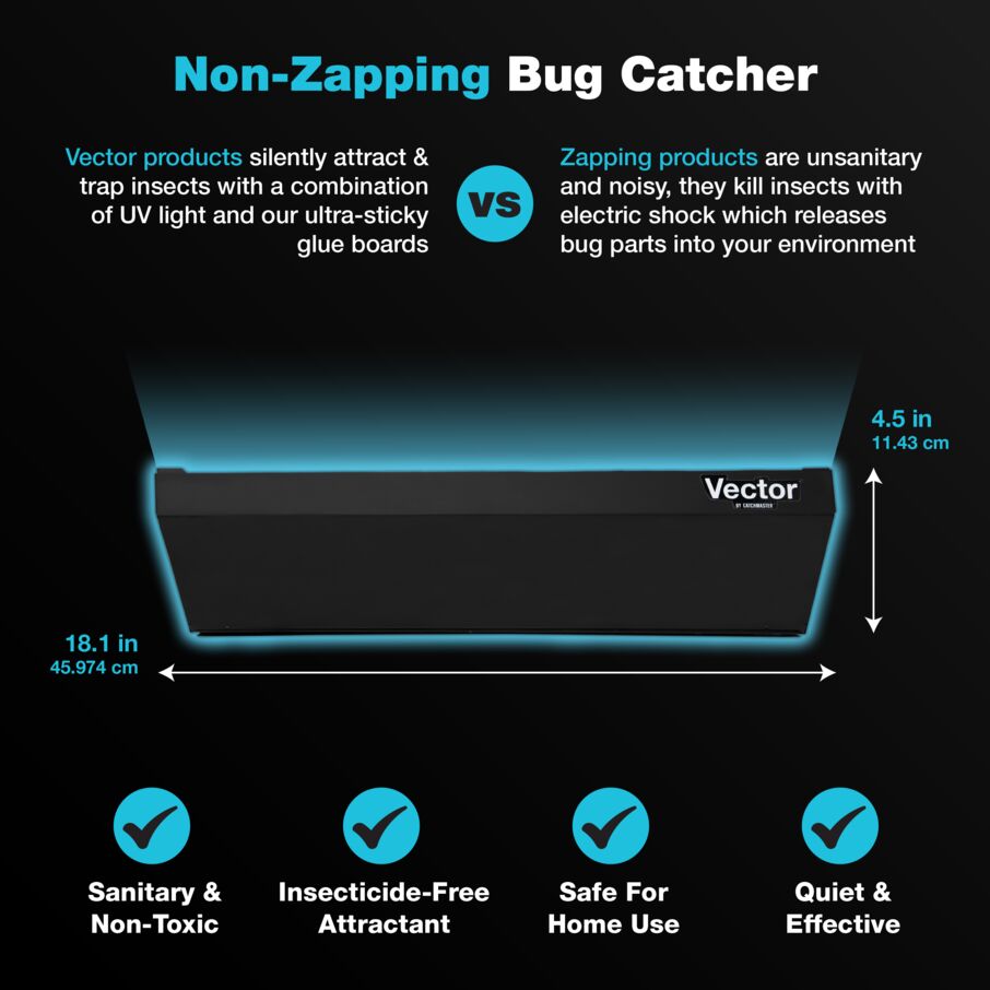 Vector Optima UV Light Fly Trap in Black