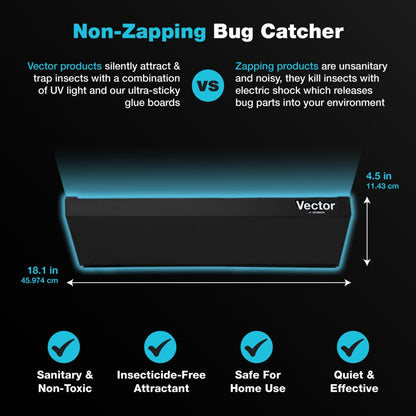 Vector Optima UV Light Fly Trap in Black