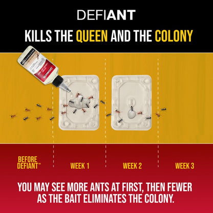 DEFIANT™ Liquid Ant Bait for Ant Control, 1-Year Supply + 8 Classic Bait Stations