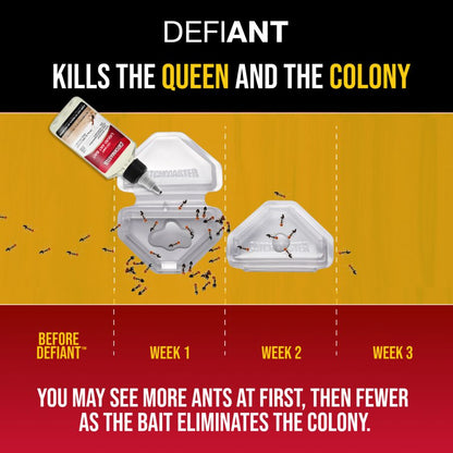 DEFIANT Reusable Heavy Duty Ant Traps Indoor & Outdoor Refill - 8 Pack